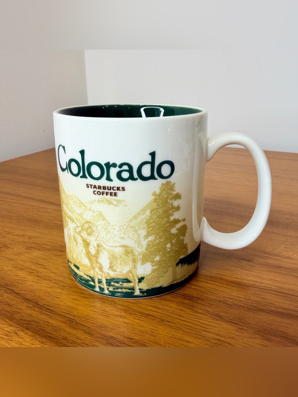 Starbucks Colorado Global Icon Mug 2012 Bighorn Sheep Skier 16 Oz Coffee Cup